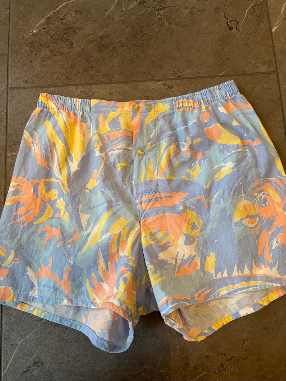 Tropical Print Shorts Made in France